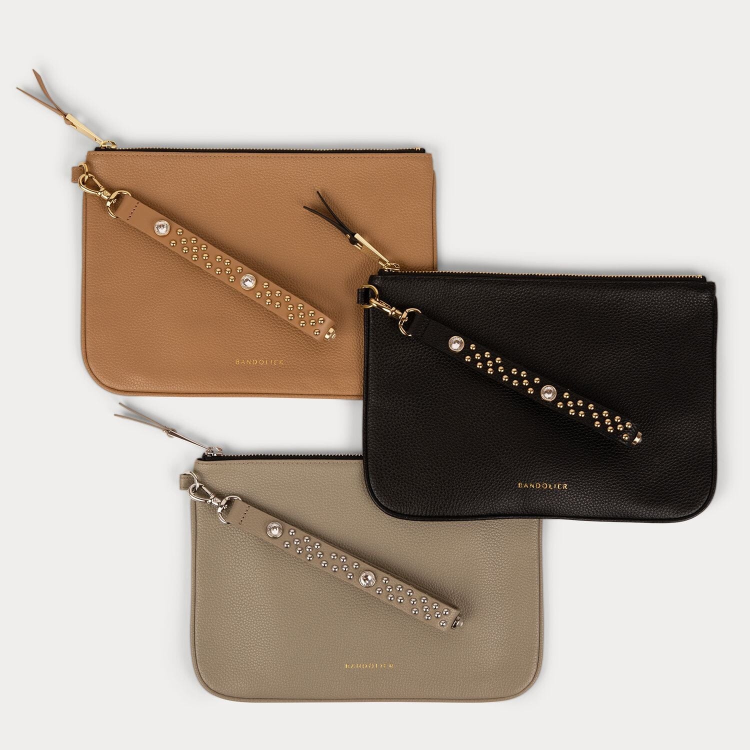 Ava Clutch - Tan/Gold