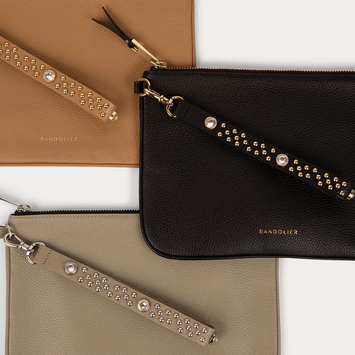Ava Clutch - Tan/Gold