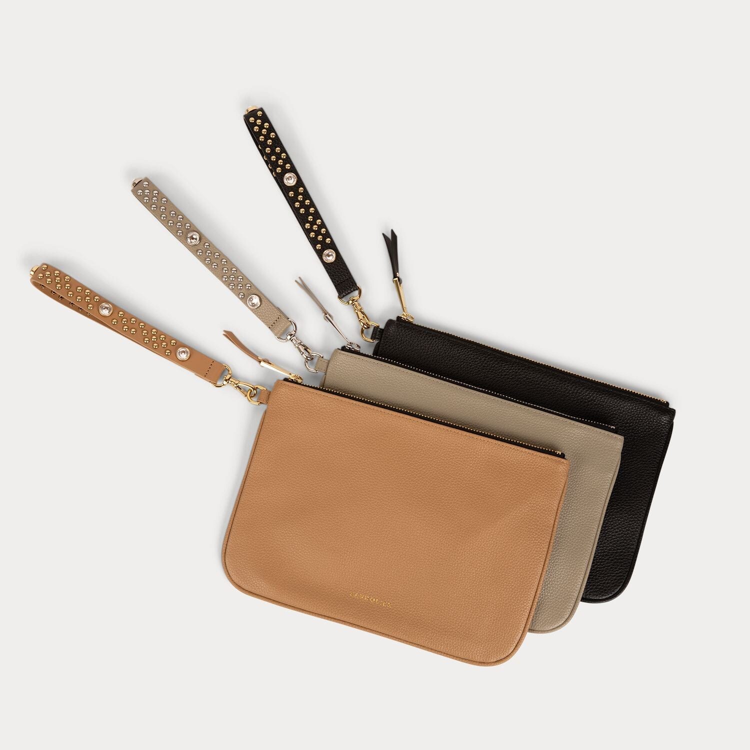 Ava Clutch - Tan/Gold