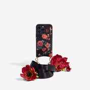 Bobby Floral Crossbody Bandolier - Black Floral/Gold